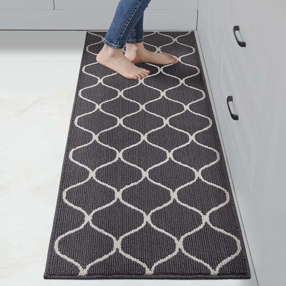 COSY HOMEER 2PCS 23.6x47 Inch 23.6x71.2 Inch Kitchen Rug Mat Set, Soft Absorbent - Picture 6 of 6
